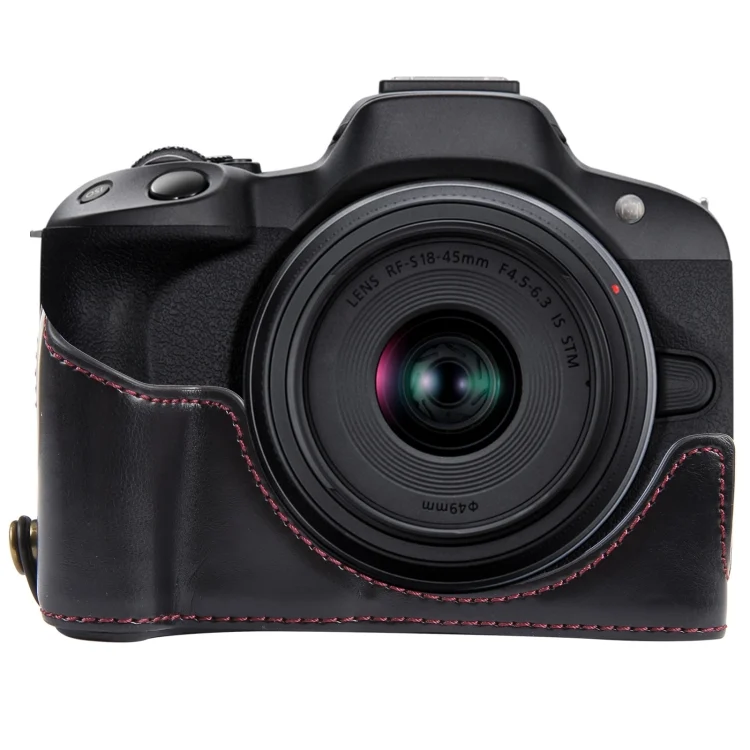 1/4 inch Thread PU Leather Camera Half Case Base