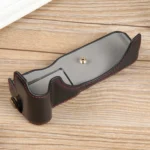1/4 inch Thread PU Leather Camera Half Case Base - Image 2