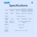 ORICO AM2C3 M.2 NGFF SSD Enclosure - Image 11