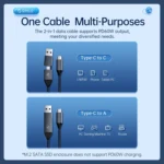 ORICO AM2C3-2N Dual-bay M.2 NVME + NVME SSD Enclosure - Image 8