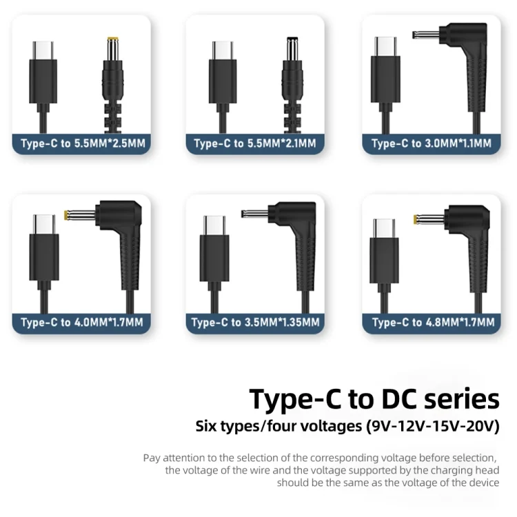 EDA0051344_B1.webp 5.5 x 2.5mm DC Power to Type-C Adapter Cable - Image 2