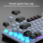 XUNFOX K10 87-Keys Rainbow Blacklit USB Wired Gaming Keyboard, Cable Length: 1.5m - Image 4