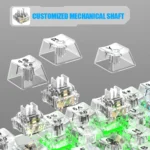 XUNFOX K30 Transparent 61-Keys Blacklit Wired Mechanical Keyboard, Cable Length: 1.5m - Image 8