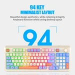 XUNFOX K82 Three-colors 94-Keys Blacklit USB Wired Gaming Keyboard, Cable Length: 1.5m - Image 4