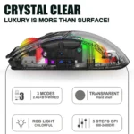 XUNFOX XYH20RGB 2.4G + BT + Wired Transparent 2400DPI RGB Light Gaming Mouse - Image 2