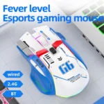 HXSJ G6 10 Keys RGB 12800DPI Tri-mode Wireless Gaming Mouse - Image 2