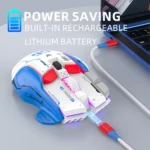 HXSJ G6 10 Keys RGB 12800DPI Tri-mode Wireless Gaming Mouse - Image 3