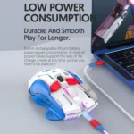 HXSJ G6 10 Keys RGB 12800DPI Tri-mode Wireless Gaming Mouse - Image 5