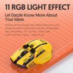 HXSJ G6 10 Keys RGB 12800DPI Tri-mode Wireless Gaming Mouse - Image 6