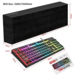 HXSJ L200 Wired RGB Backlit Keyboard 104 Pudding Key Caps - Image 10