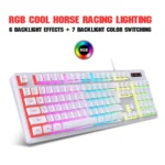 HXSJ L200 Wired RGB Backlit Keyboard 104 Pudding Key Caps - Image 2