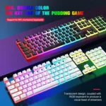 HXSJ L200 Wired RGB Backlit Keyboard 104 Pudding Key Caps - Image 8