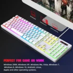 HXSJ L200 Wired RGB Backlit Keyboard 104 Pudding Key Caps - Image 9