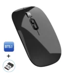 HXSJ M103 1600DPI UV Dual Mode 2.4GHz + Bluetooth 5.1 Wireless Rechargeable Mouse - Image 3