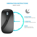 HXSJ M103 1600DPI UV Dual Mode 2.4GHz + Bluetooth 5.1 Wireless Rechargeable Mouse - Image 4