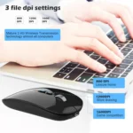 HXSJ M103 1600DPI UV Dual Mode 2.4GHz + Bluetooth 5.1 Wireless Rechargeable Mouse - Image 8