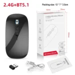 HXSJ M103 1600DPI UV Dual Mode 2.4GHz + Bluetooth 5.1 Wireless Rechargeable Mouse - Image 10