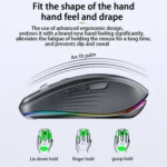 HXSJ M303 2400DPI Dual Mode 2.4GHz + Bluetooth 5.1 Wireless Mouse - Image 3