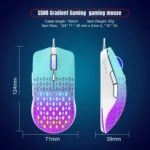 HXSJ S500 3600DPI Colorful Luminous Wired Mouse, Cable Length: 1.5m - Image 2