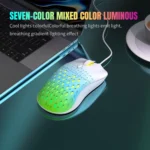 HXSJ S500 3600DPI Colorful Luminous Wired Mouse, Cable Length: 1.5m - Image 10
