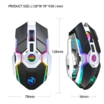 HXSJ T30 2400DPI RGB 2.4GHz Wireless Mouse - Image 2