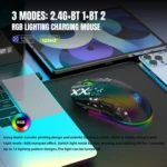 HXSJ T90 RGB Light Three-mode Wireless Gaming Mouse - Image 3