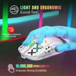 HXSJ T90 RGB Light Three-mode Wireless Gaming Mouse - Image 5