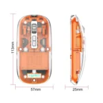 HXSJ T900 Transparent Magnet Three-mode Wireless Gaming Mouse - Image 2