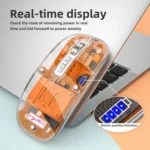 HXSJ T900 Transparent Magnet Three-mode Wireless Gaming Mouse - Image 9