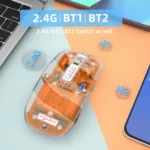 HXSJ T900 Transparent Magnet Three-mode Wireless Gaming Mouse - Image 10