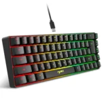 HXSJ V200 Wired RGB Backlit Mechanical Keyboard 68 Key Caps, Cable Length: 1.7m
