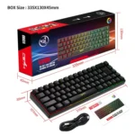 HXSJ V200 Wired RGB Backlit Mechanical Keyboard 68 Key Caps, Cable Length: 1.7m - Image 8