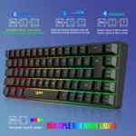 HXSJ V200 Wired RGB Backlit Mechanical Keyboard 68 Key Caps, Cable Length: 1.7m - Image 3