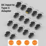 100W Q 6.0X0.6mm Female to USB-C/Type-C Male Plug Charging Adapter - Image 2