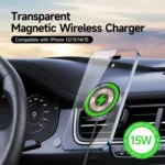 DUZZONA V2 15W Transparent Car Magnetic Wireless Charger - Image 3