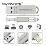 MicroDrive 2 In 1 Lightning + USB2.0 Portable Metal USB Flash Disk - Image 3