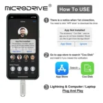 MicroDrive 2 In 1 Lightning + USB2.0 Portable Metal USB Flash Disk - Image 9