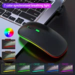 HXSJ M40 2.4GHZ 800,1200,1600dpi Third Gear Adjustment Colorful Wireless Mouse USB Rechargeable - Image 9