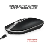 HXSJ M50 2.4GHZ 800,1200,1600dpi Three Gear Adjustment Dual-mode Wireless Mouse USB + Bluetooth 5.1 Rechargeable - Image 7