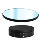22cm Mirror Electric Rotating Display Stand Live Video Shooting Props Turntable
