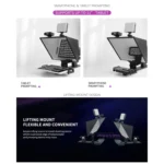 FEELWORLD TP13A Wide Angle Teleprompter for 11 inch Smartphones / Tablets Prompting Smartphone DSLR Recording APP Remote Control - Image 5