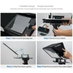 FEELWORLD TP16 16 inch Tablet Horizontal Vertical Prompting Folding Teleprompter, Bluetooth Remote Control - Image 4