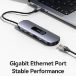 USAMS US-SJ643 PD100W 8 in 1 Aluminum Alloy Multifunctional Type-C HUB with Light - Image 7