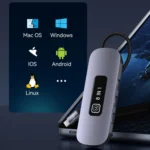 USAMS US-SJ643 PD100W 8 in 1 Aluminum Alloy Multifunctional Type-C HUB with Light - Image 9