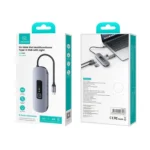 USAMS US-SJ643 PD100W 8 in 1 Aluminum Alloy Multifunctional Type-C HUB with Light - Image 10