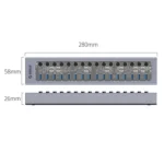ORICO AT2U3-16AB-GY-BP 16 Ports USB 3.0 HUB with Individual Switches & Blue LED Indicator - Image 3