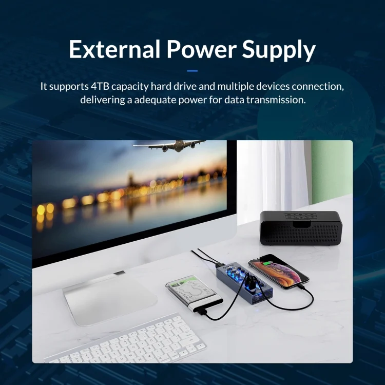 EDA0056882_B8.webp ORICO AT2U3-16AB-GY-BP 16 Ports USB 3.0 HUB with Individual Switches & Blue LED Indicator - Image 9
