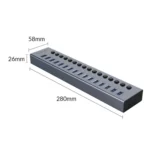 ORICO BT2U3-16AB-GY-BP 16 Ports USB 3.0 HUB with Individual Switches - Image 3