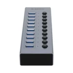 ORICO BT2U3-10AB-GY-BP 10 Ports USB 3.0 HUB with Individual Switches - Image 2