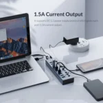 ORICO BT2U3-7AB-GY-BP 7 Ports USB 3.0 HUB with Individual Switches - Image 9